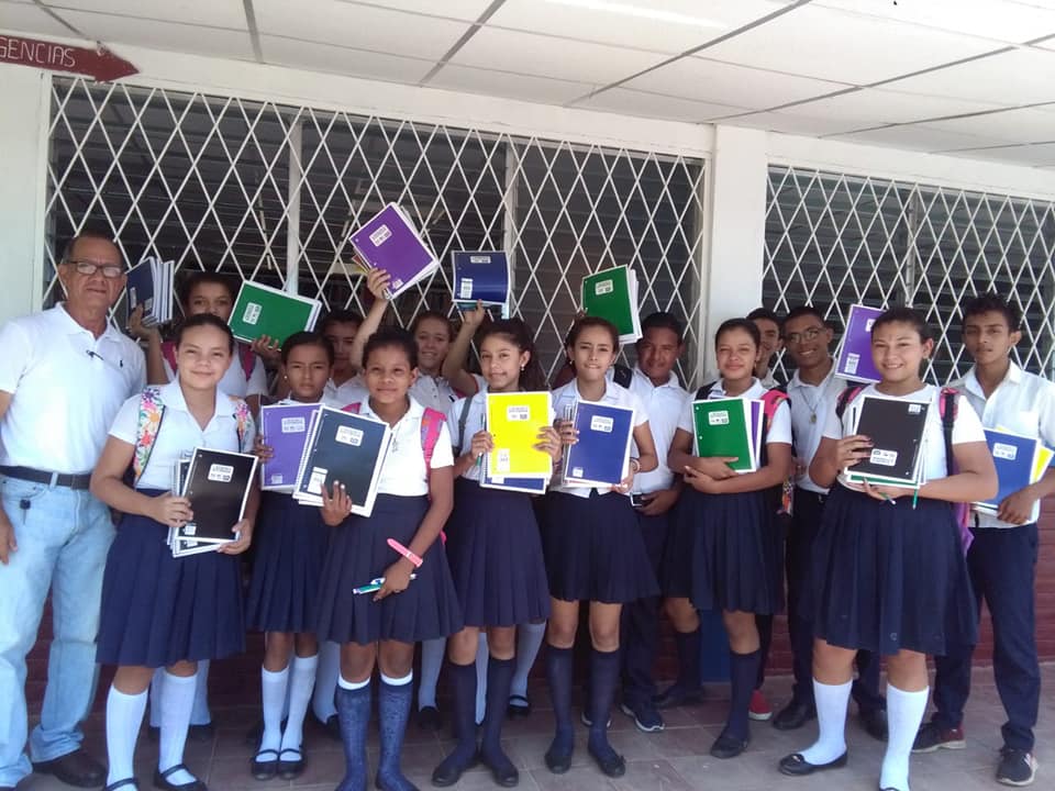 July 20 - scholarship students with school supplies (1)